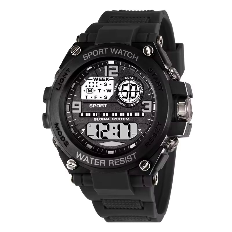 Men and Women'S Electronicsa Watch Outdoor Sports Big Dial Digital LED Alarm Digital-Watch 1237 Sport Watch