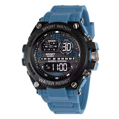 Men and Women'S Electronicsa Watch Outdoor Sports Big Dial Digital LED Alarm Digital-Watch 1237 Sport Watch