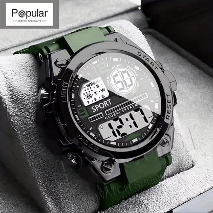 Men and Women'S Electronicsa Watch Outdoor Sports Big Dial Digital LED Alarm Digital-Watch 1237 Sport Watch