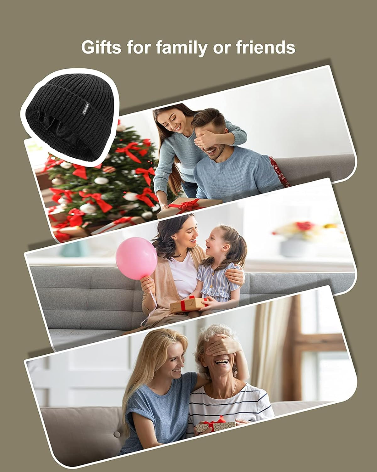 Beanie for Men Women Warm Winter Knit Cuffed Beanie Soft Warm Ski Hats Unisex