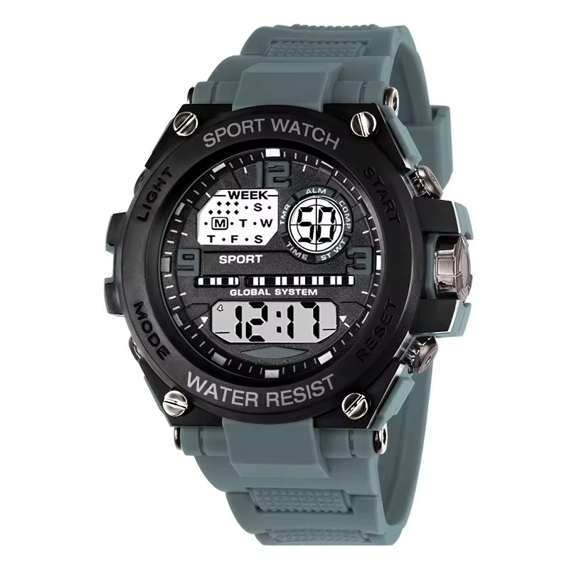 Men and Women'S Electronicsa Watch Outdoor Sports Big Dial Digital LED Alarm Digital-Watch 1237 Sport Watch