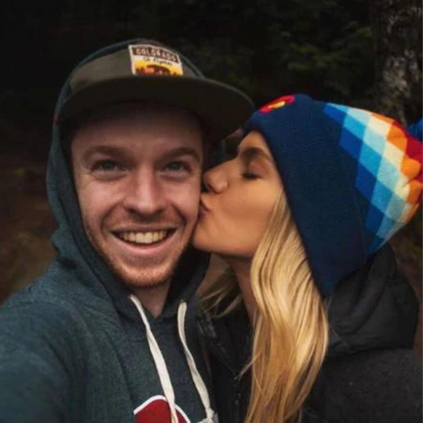 Argyle Colorado Pom Pom Beanie - Mountain Winter Hats for Men or Women, Rainbow Warm Stocking Stuffers Ski Caps