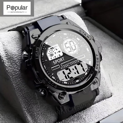 Men and Women'S Electronicsa Watch Outdoor Sports Big Dial Digital LED Alarm Digital-Watch 1237 Sport Watch