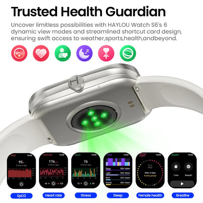 Watch S6 Voice Calling Smart Watch Men Health Monitoring IP68 Waterproof Smart Notifications Voice Assistant Smartwatch
