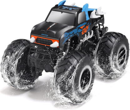 1:16 Waterproof Monster Truck Toys RC Cars Amphibious Remote Control Car Trucks 4WD All Terrain Off-Road Pickup Toy for 6 7 8 9 10 11 12 Year Old Boys Girls Kids Gifts Presents