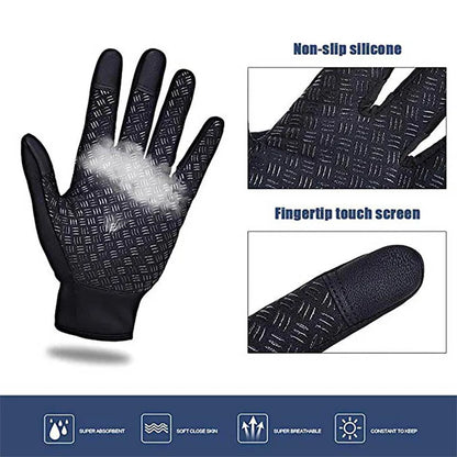 Winter Gloves for Men Waterproof Windproof Cold Gloves Snowboard Motorcycle Riding Driving Warm Touchscreen Zipper Glove