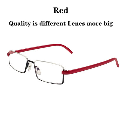 Metal Anti-Blue Light Reading Glasses Men Half Frame Prescription Eyeglasses Male TR90 Eyewear with Case Óculos +1.75