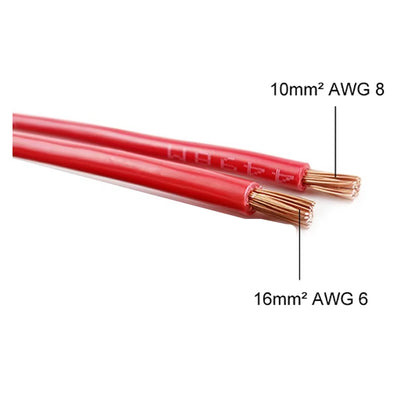 Battery Inverter Cable Set with Terminals 8/6AWG Stranded Copper Cord Solar Power Connection Wire with Lug