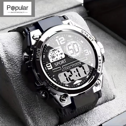 Men and Women'S Electronicsa Watch Outdoor Sports Big Dial Digital LED Alarm Digital-Watch 1237 Sport Watch